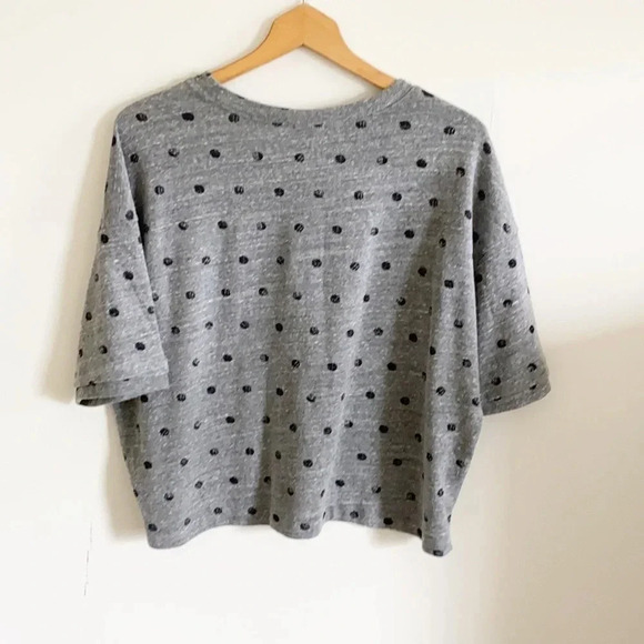 Splendid Gray knit polka dot oversized t-shirt - Picture 3 of 6